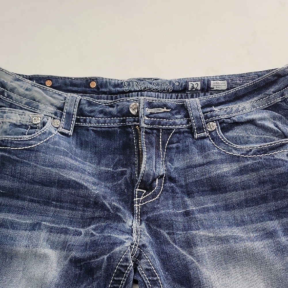Women's Miss Me Light Blue Denim Jeans Boot Cut Size 32